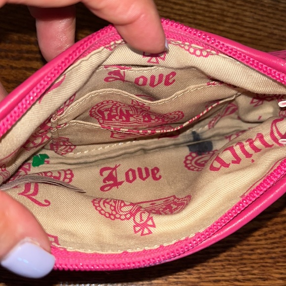 Juicy couture dark pink wrist wallet